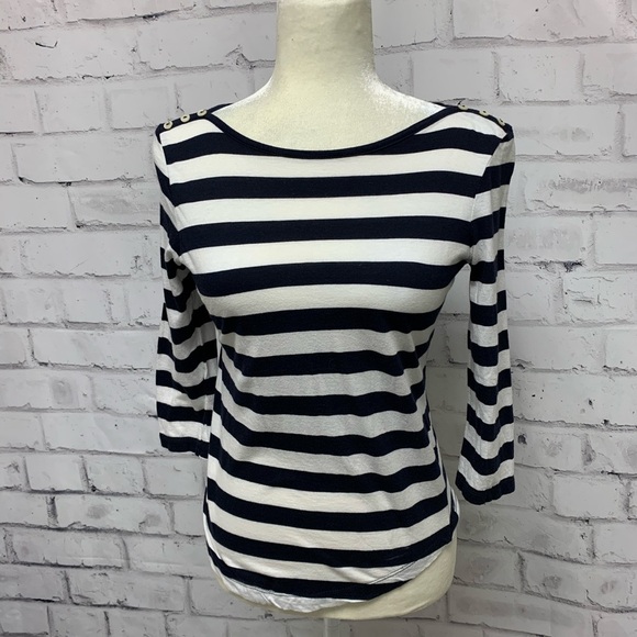 5/$35 💥Gap Boatneck  Stripe Long Sleeve Top - Picture 2 of 7
